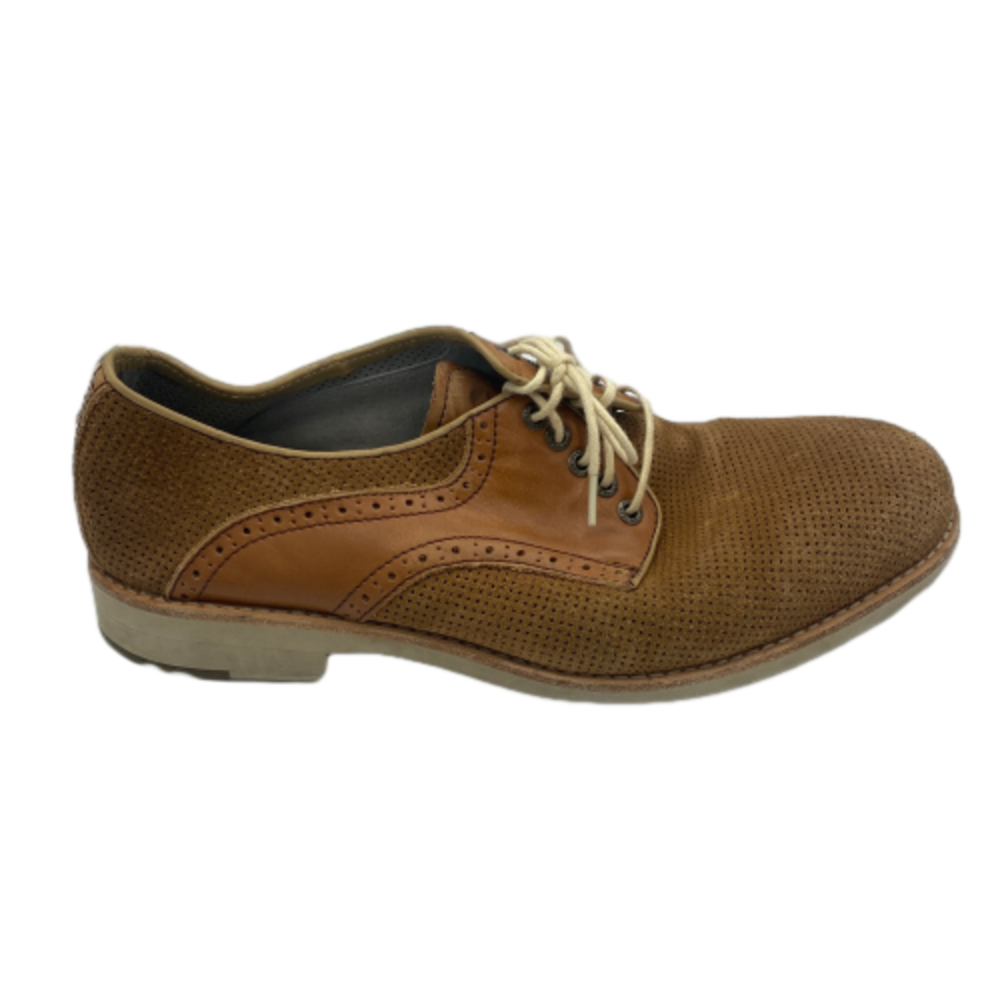 Johnston & Murphy Ellington 20-0760 Men's 8M Shoes Tan Perforated Saddle Oxford